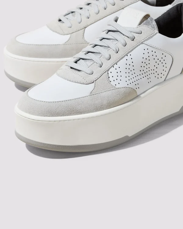 Store Empire White/Silver Women Platforms | Low Tops
