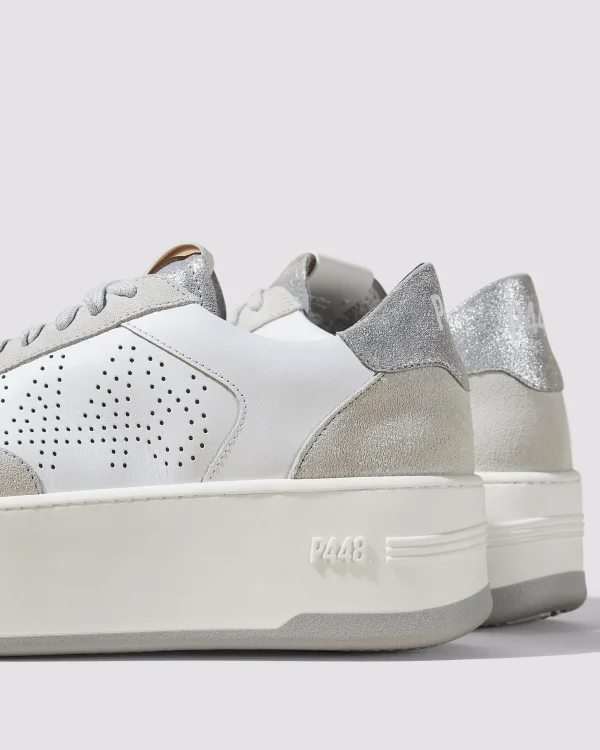 Store Empire White/Silver Women Platforms | Low Tops