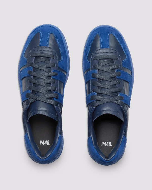 Cheap Monza Navy Low Tops